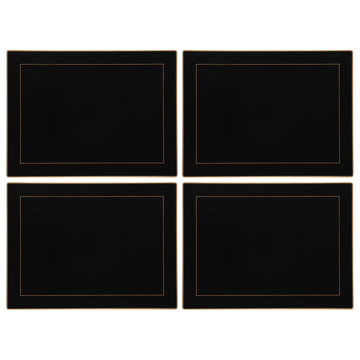 Black Screened Continental Placemats