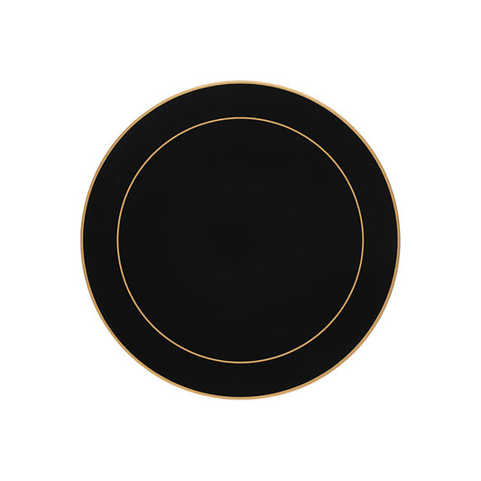 Black Screened Round Placemats