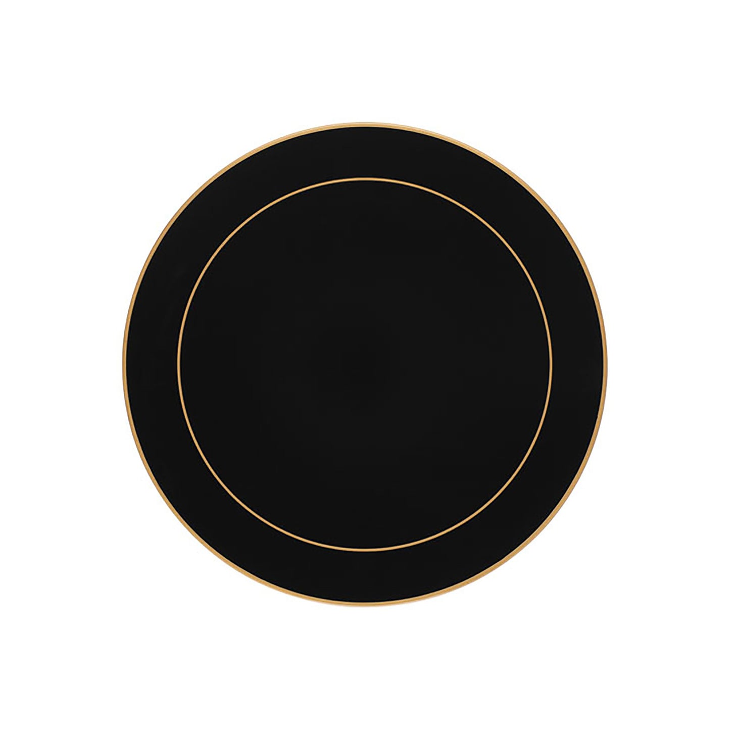 Black Screened Round Placemats