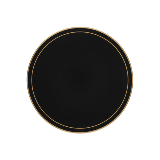 Black Screened Round Tablemats
