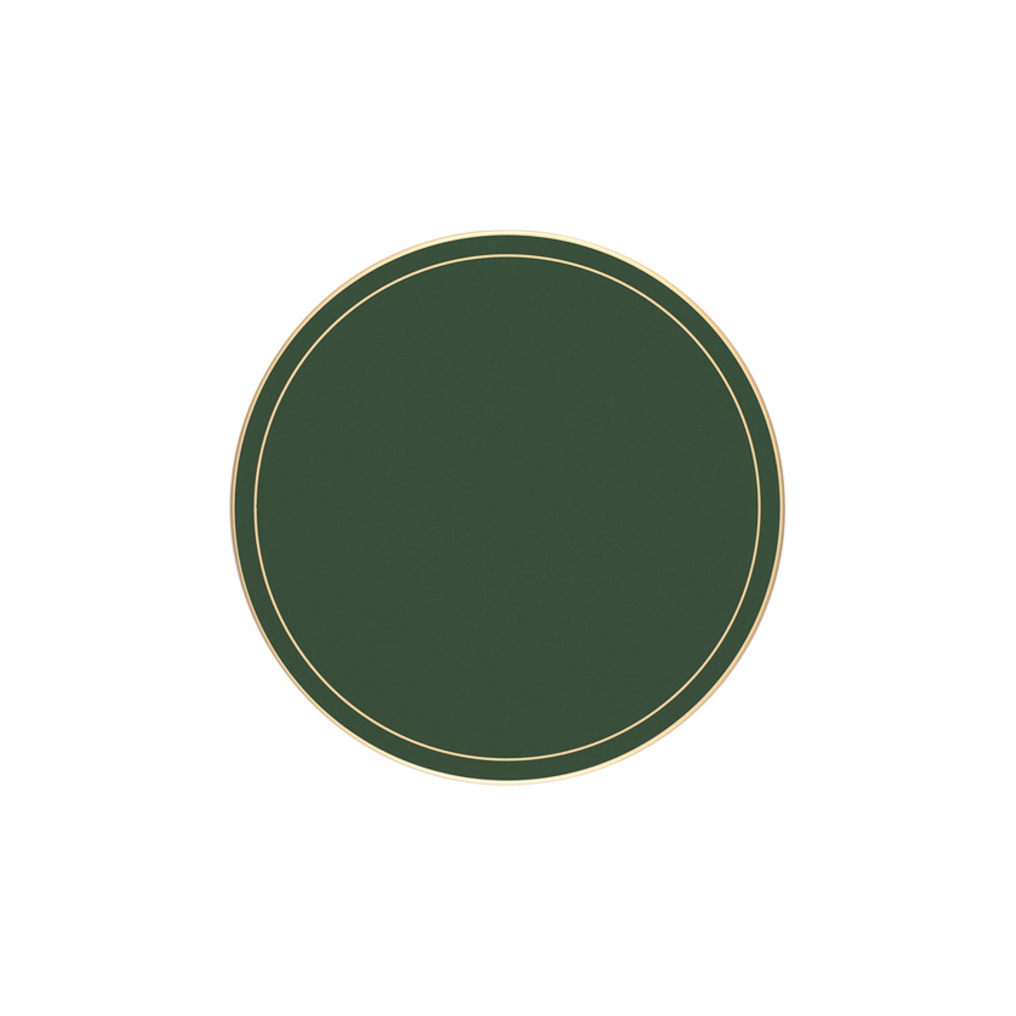 Bottle Green Screened Round Tablemats