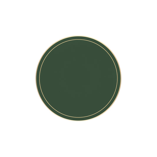 Bottle Green Screened Round Tablemats
