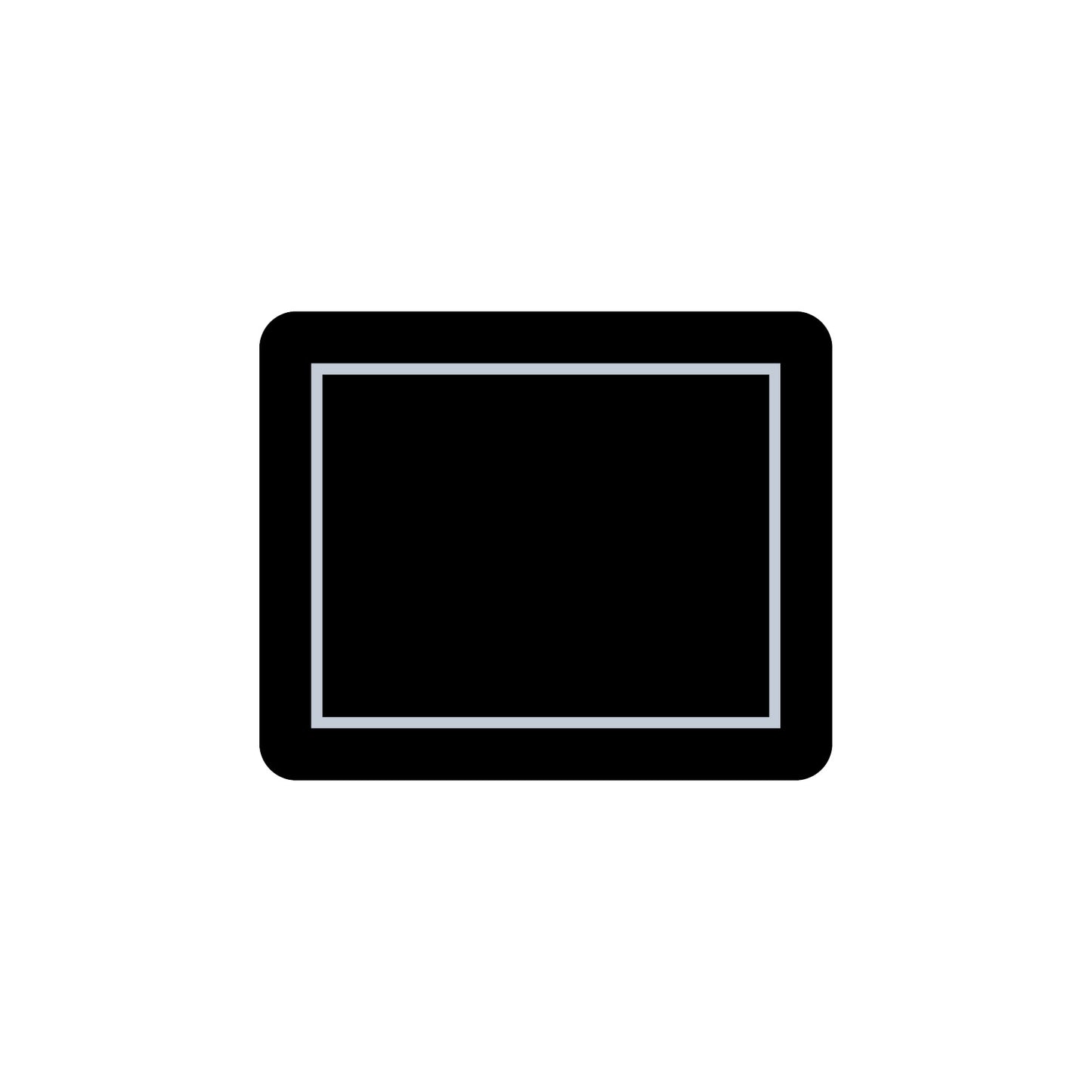 Melamine Coasters Black with Silver Frameline