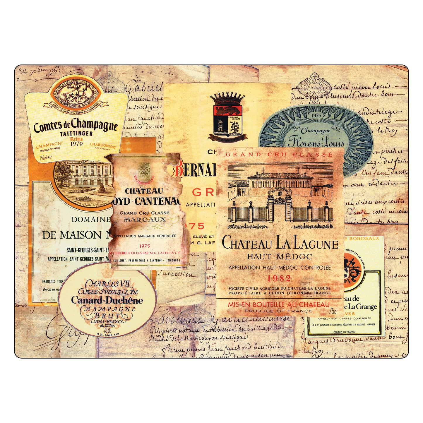 Melamine Continental Placemats Chateau Labels