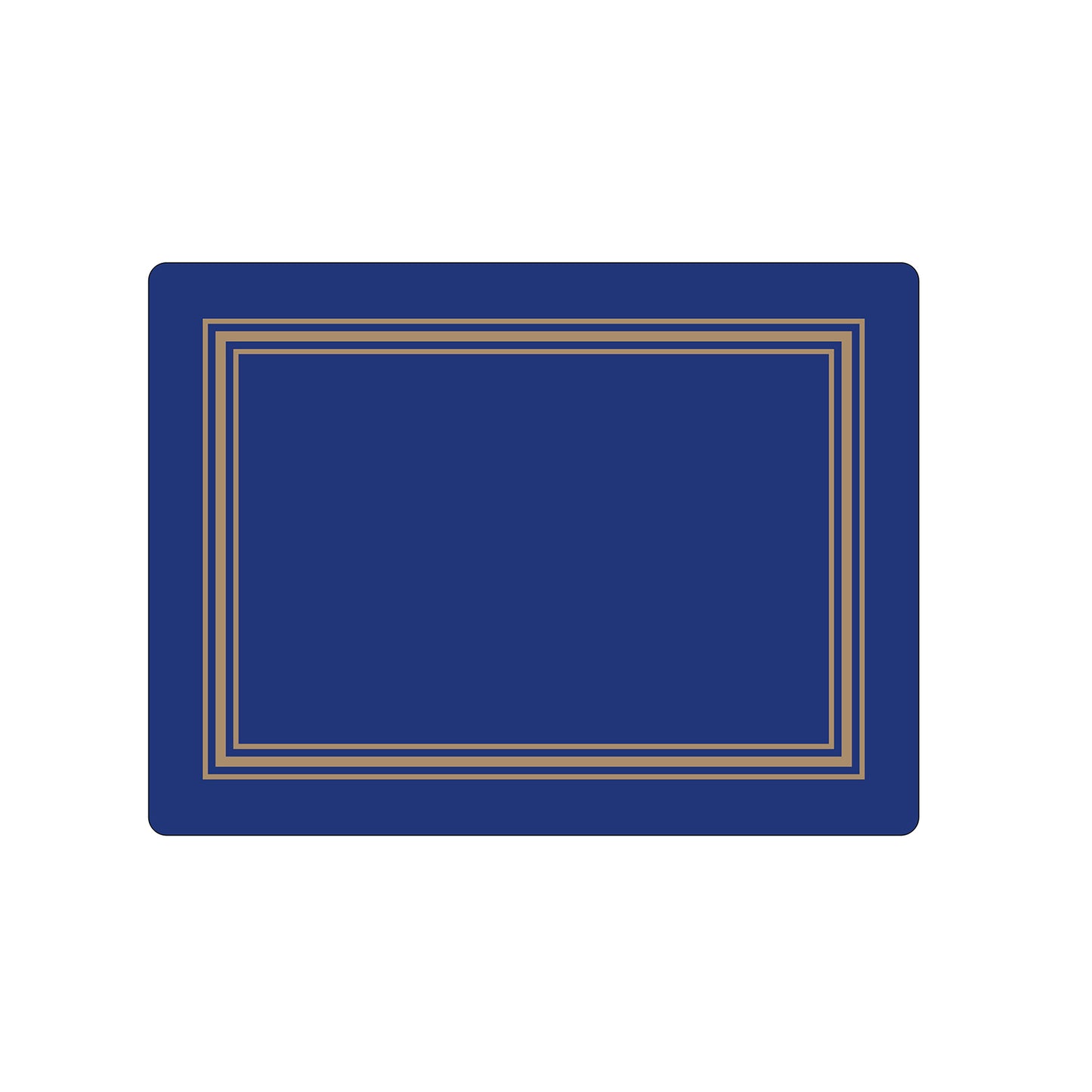 Melamine Placemats Blue with Gold Frameline