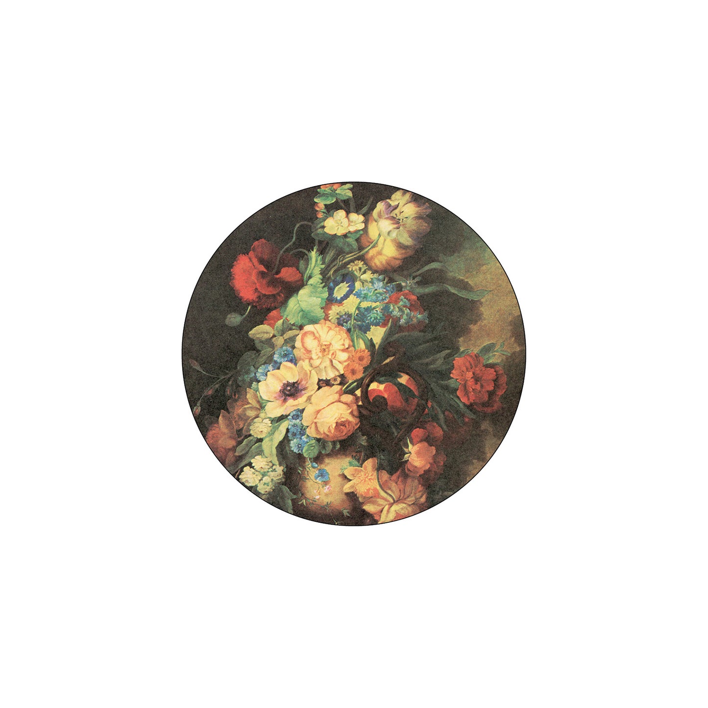 Melamine Round Coasters Dutch Floral