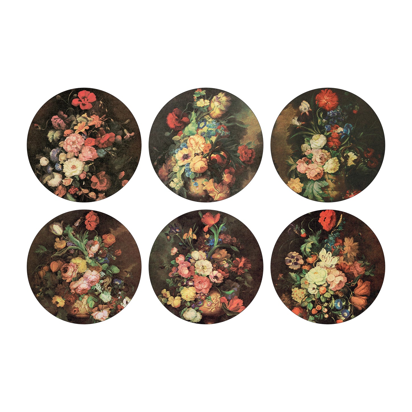 Melamine Round Tablemats Dutch Floral
