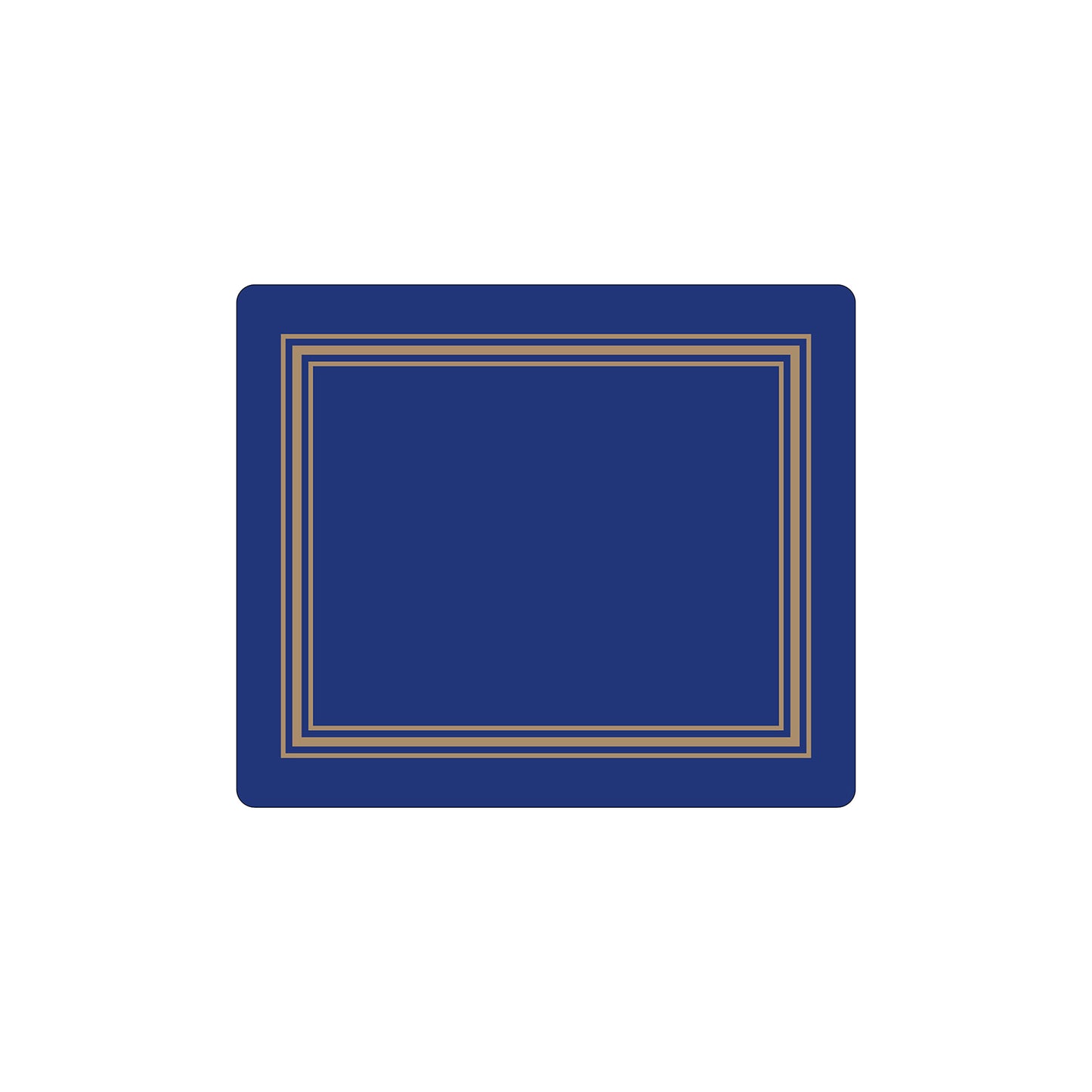 Melamine Tablemats Blue with Gold Frameline