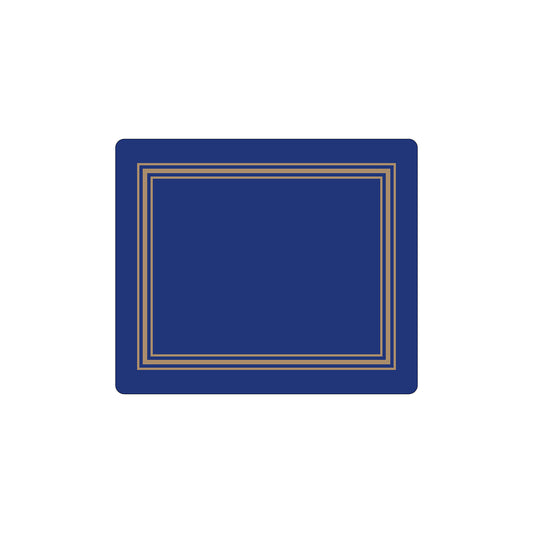 Melamine Tablemats Blue with Gold Frameline