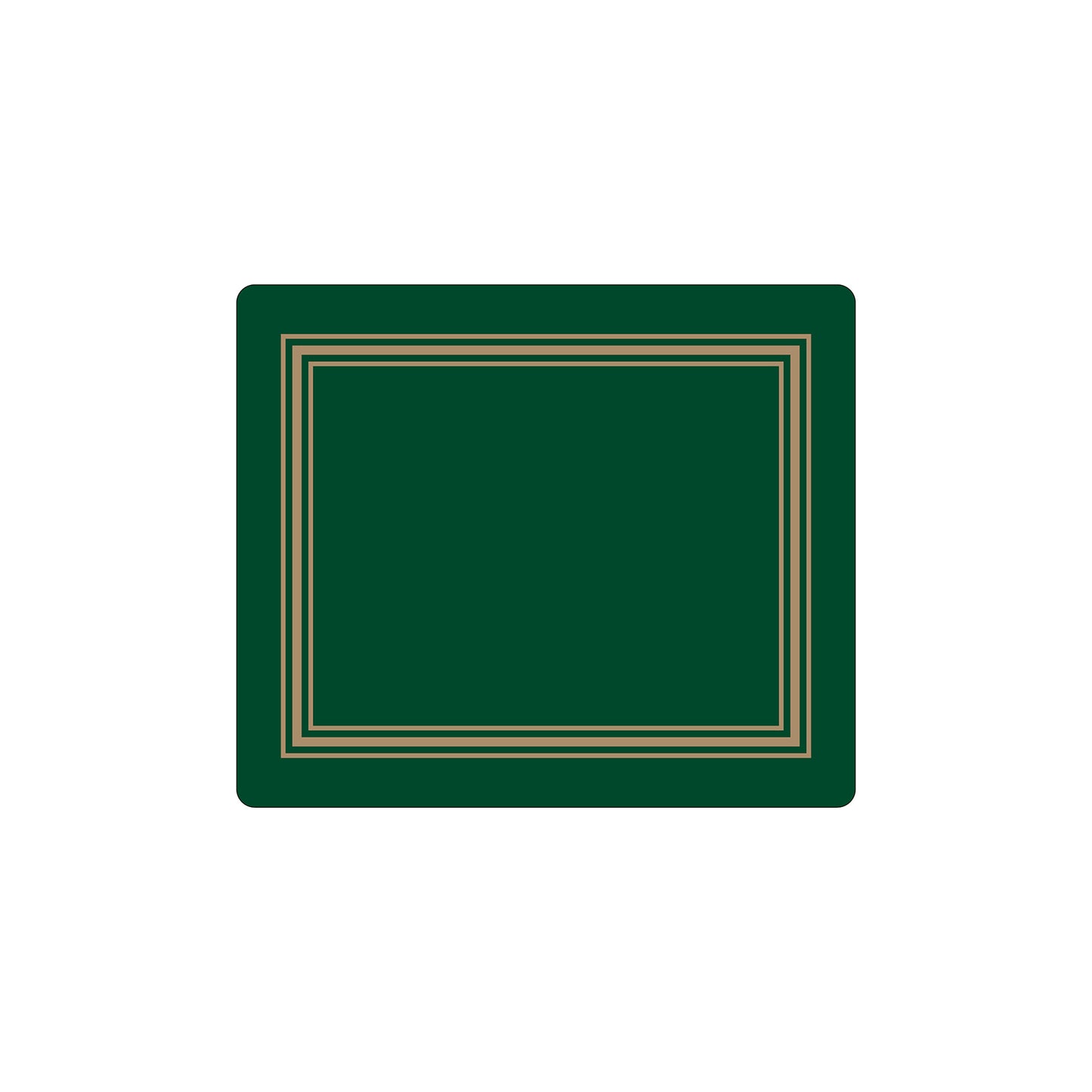 Melamine Tablemats Green with Gold Frameline
