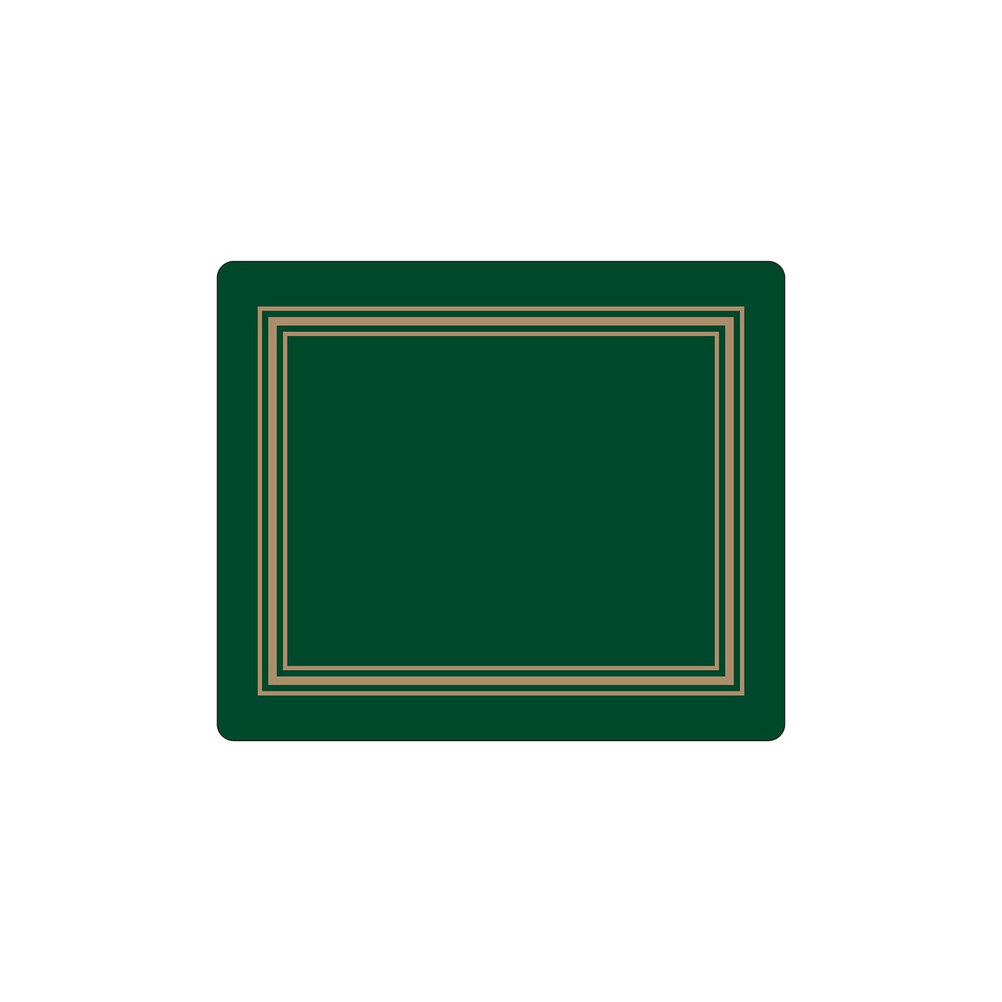Melamine Tablemats Green with Gold Frameline