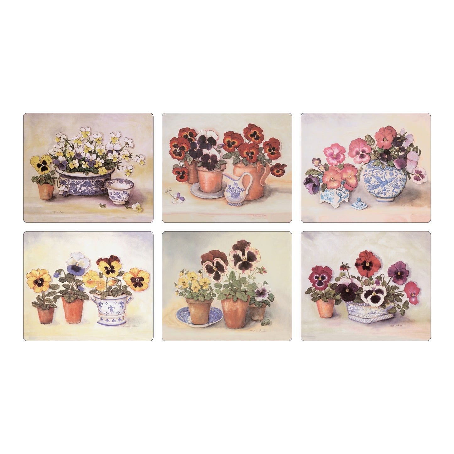 Melamine Tablemats Pansies & Violas