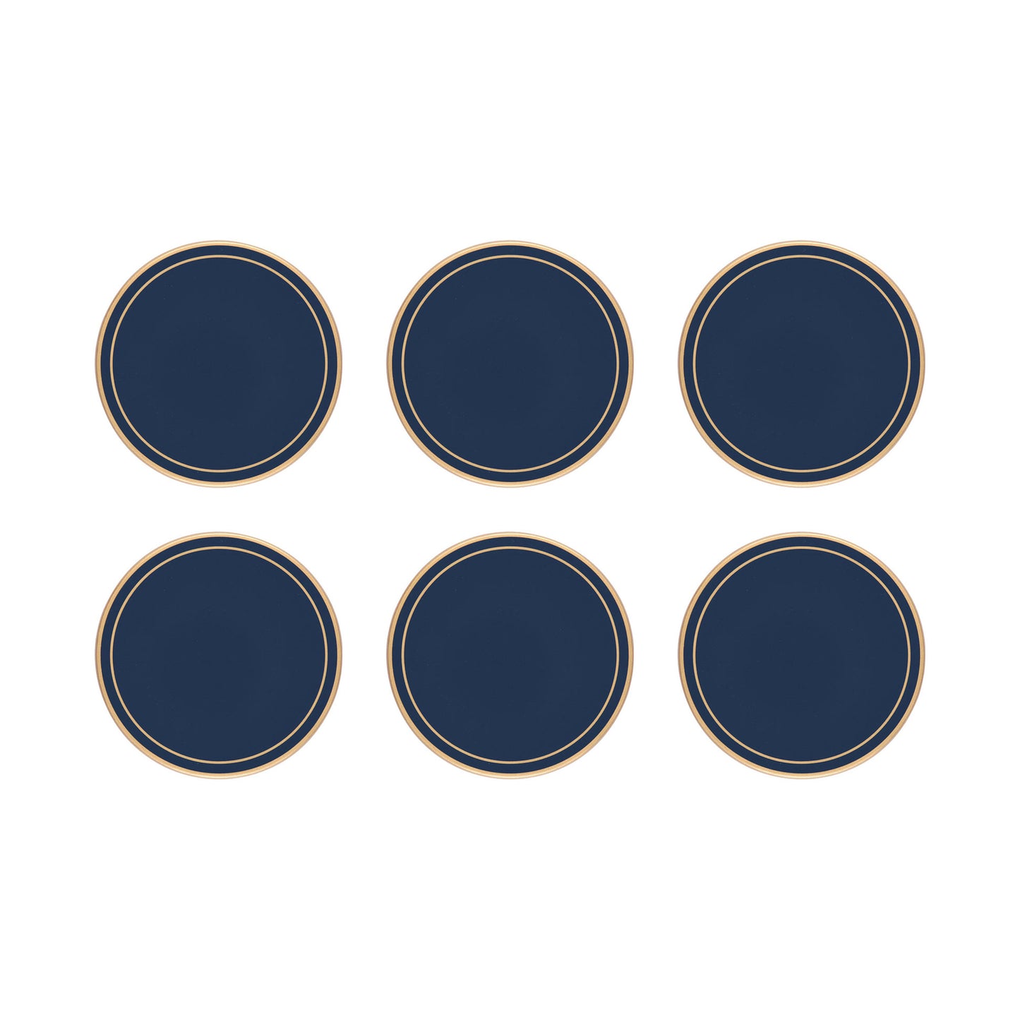 Oxford Blue Screened Round Coasters