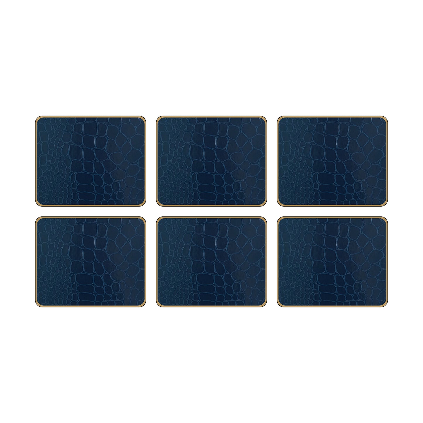 Texture Coasters Croc Blue