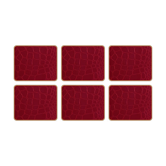 Texture Coasters Croc Burgundy