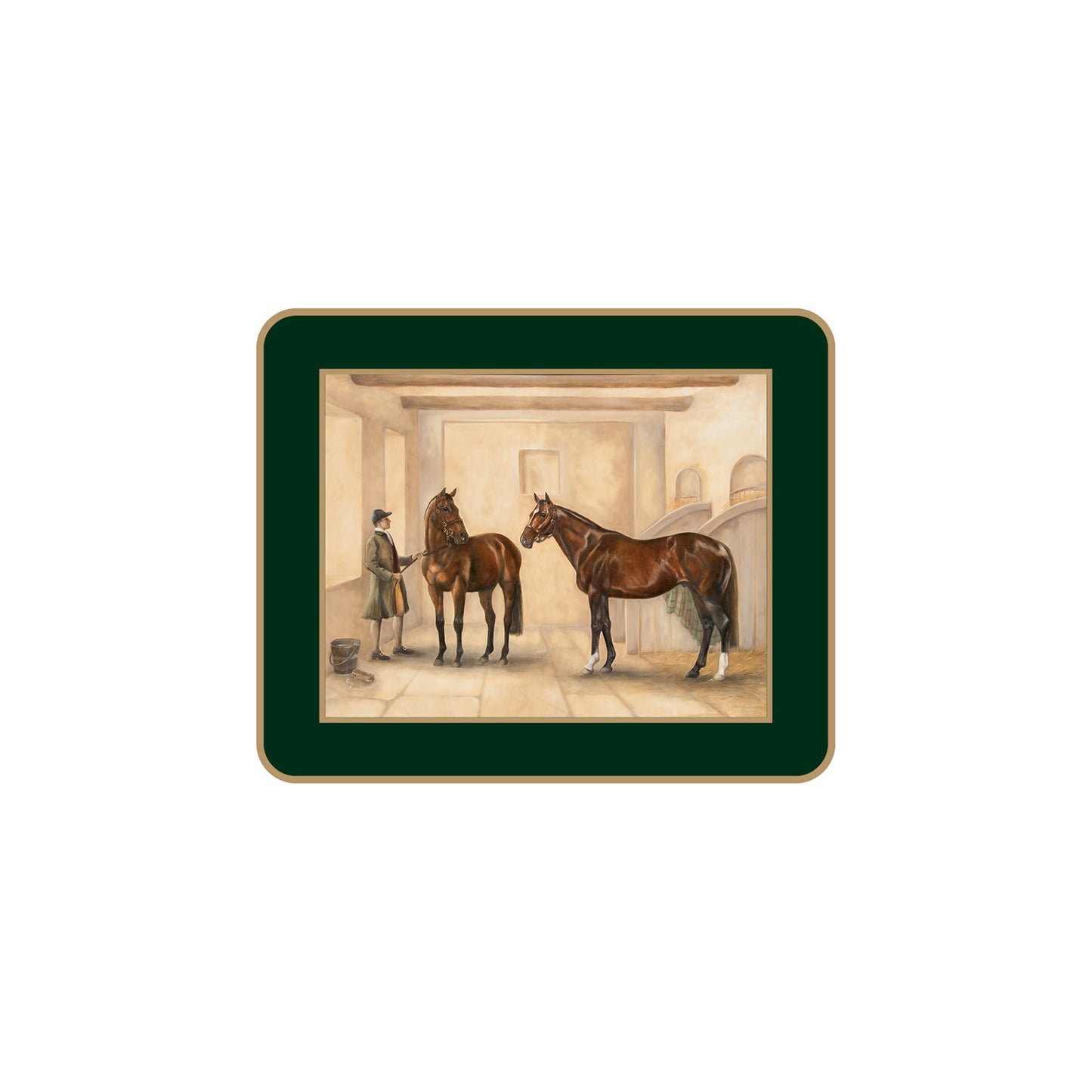 Traditional Coasters Stable Scene