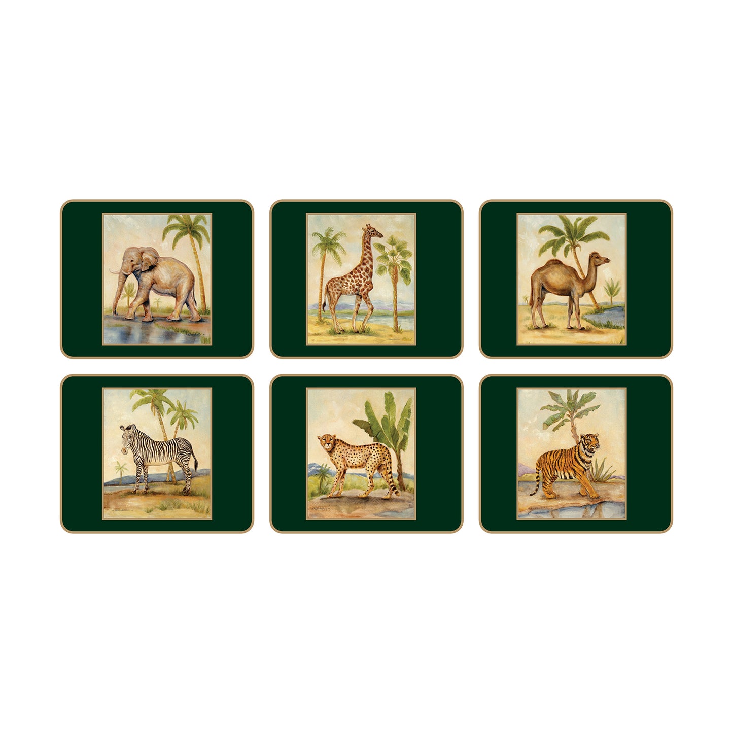 Traditional Coasters African Animals