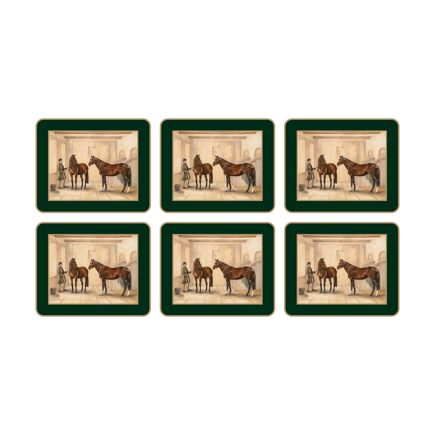 Traditional Coasters Stable Scene