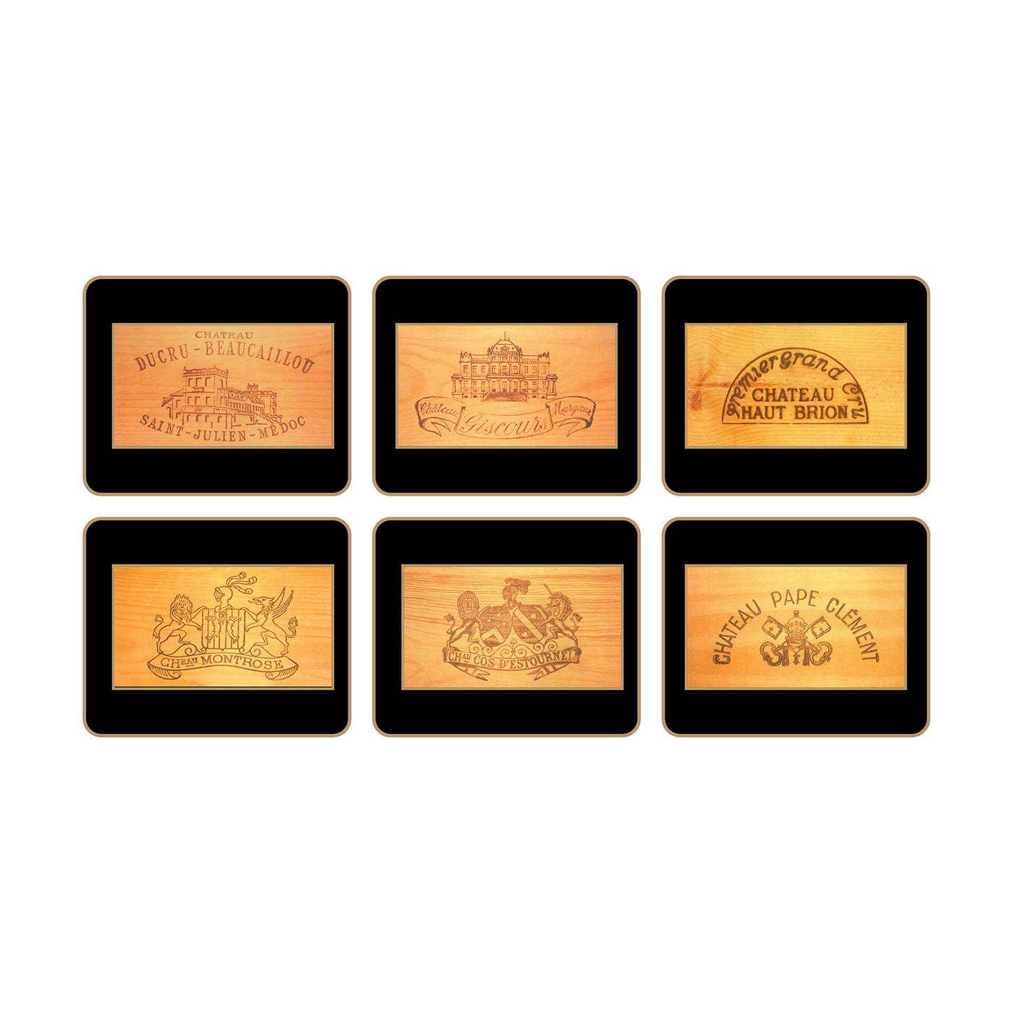 Traditional Coasters Wine Labels