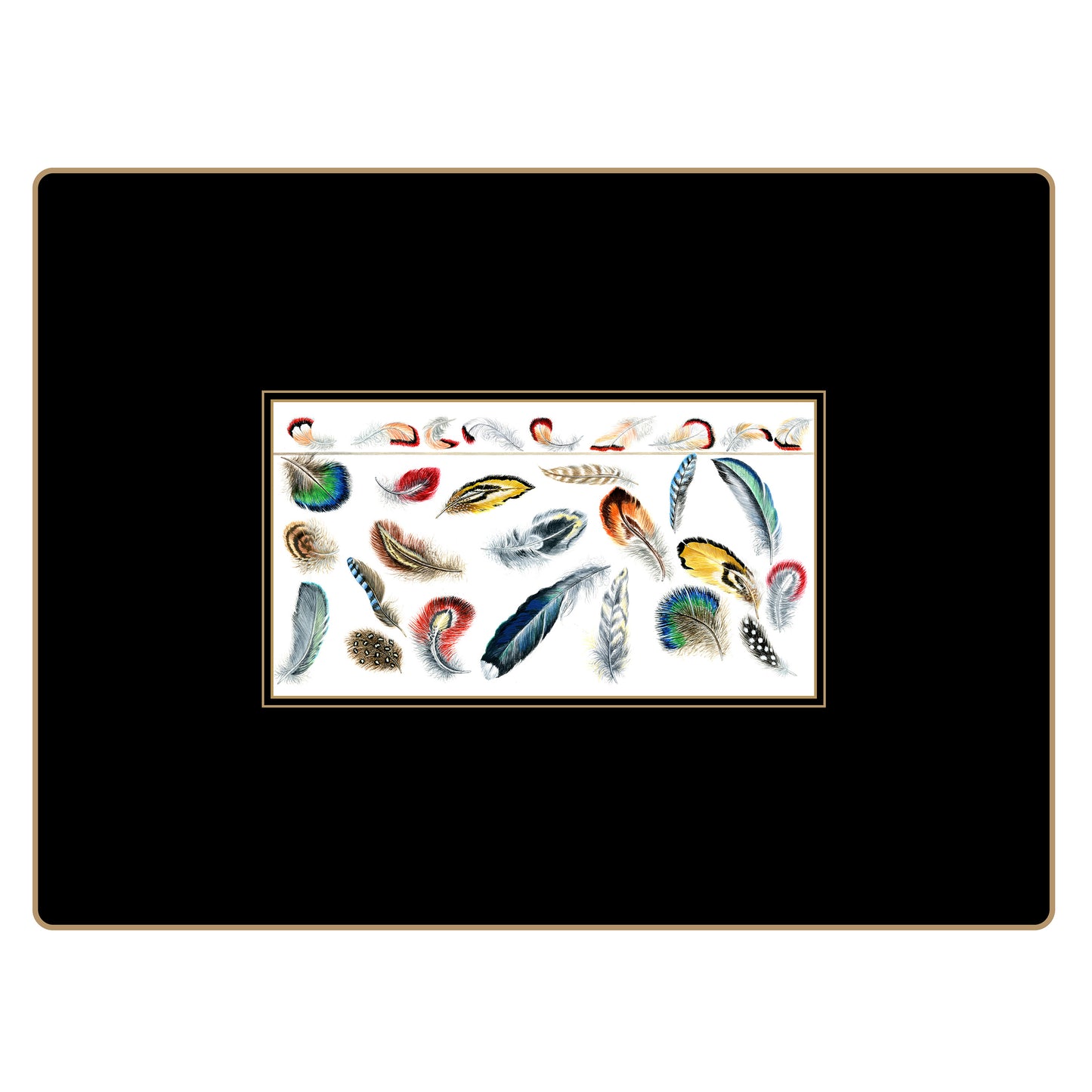 Traditional Continental Placemats Feathers