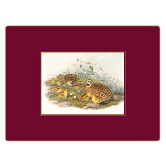 Traditional Continental Placemats Gould Game Birds