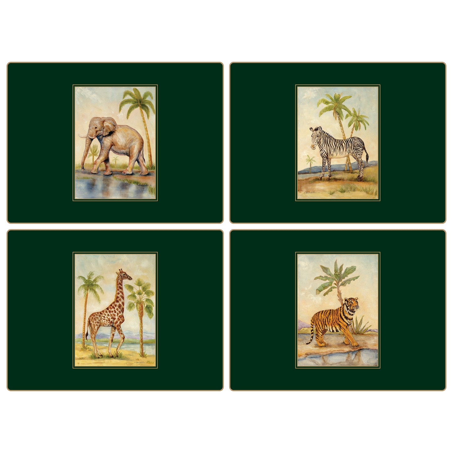 Traditional Continental Placemats African Animals