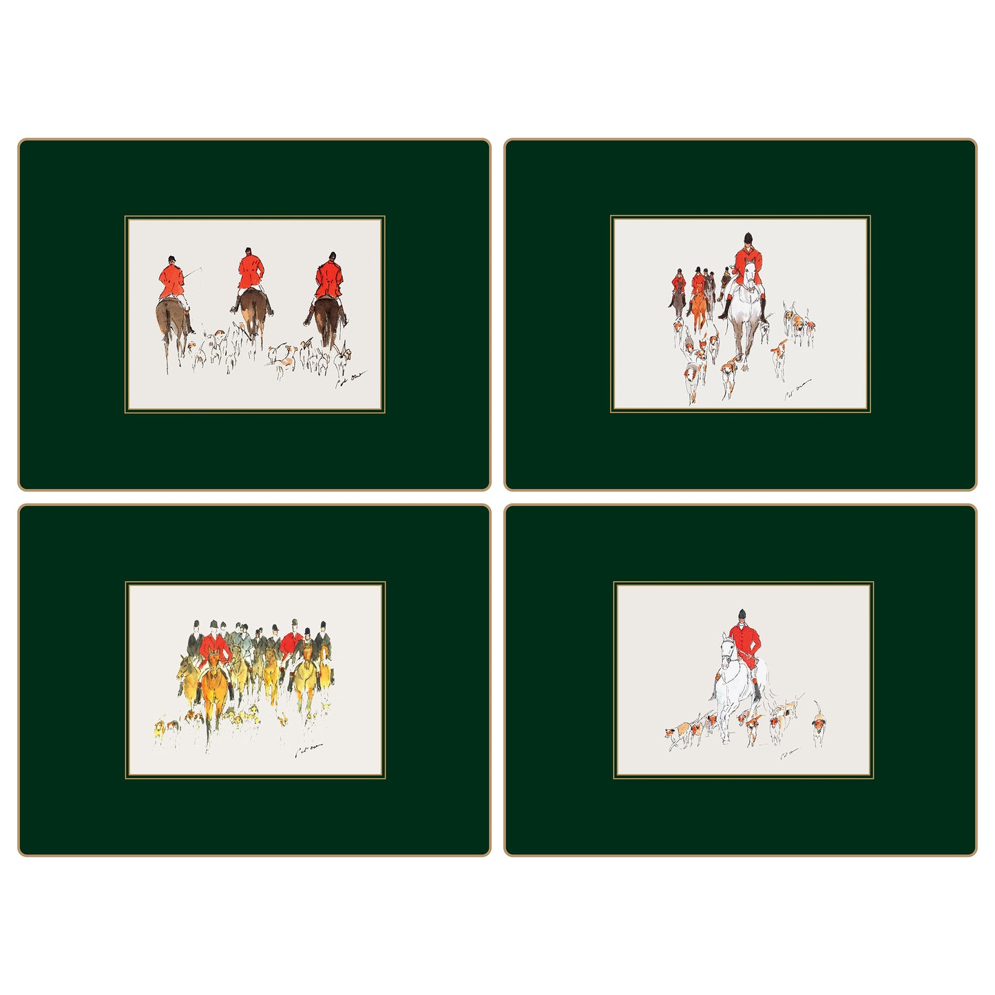 Traditional Continental Placemats Hunting (PO)