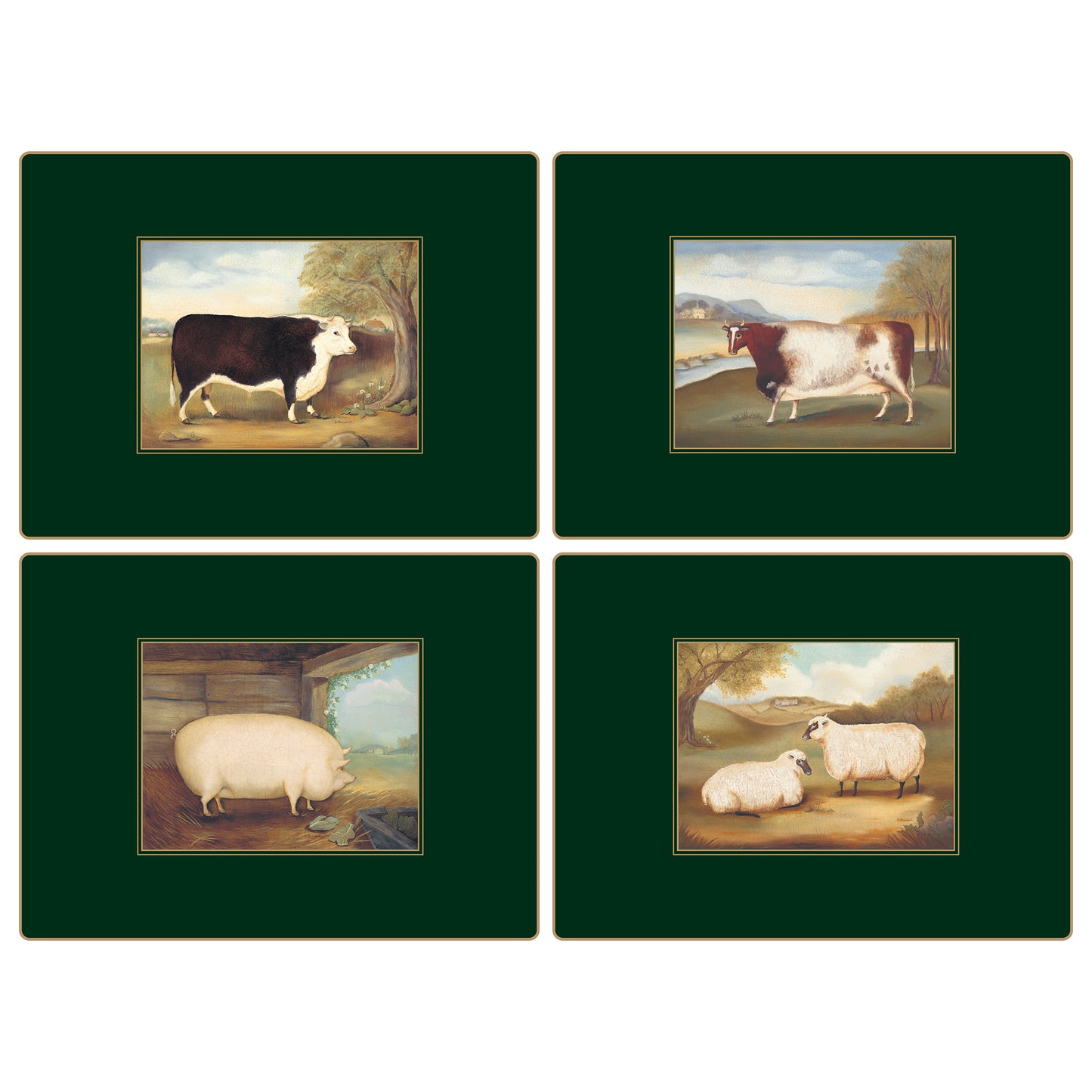 Traditional Continental Placemats Naïve Animals