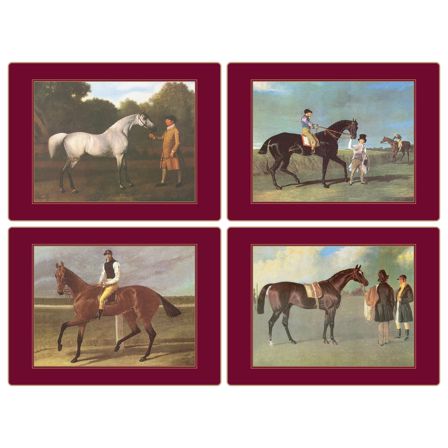 Traditional Continental Placemats Racehorses