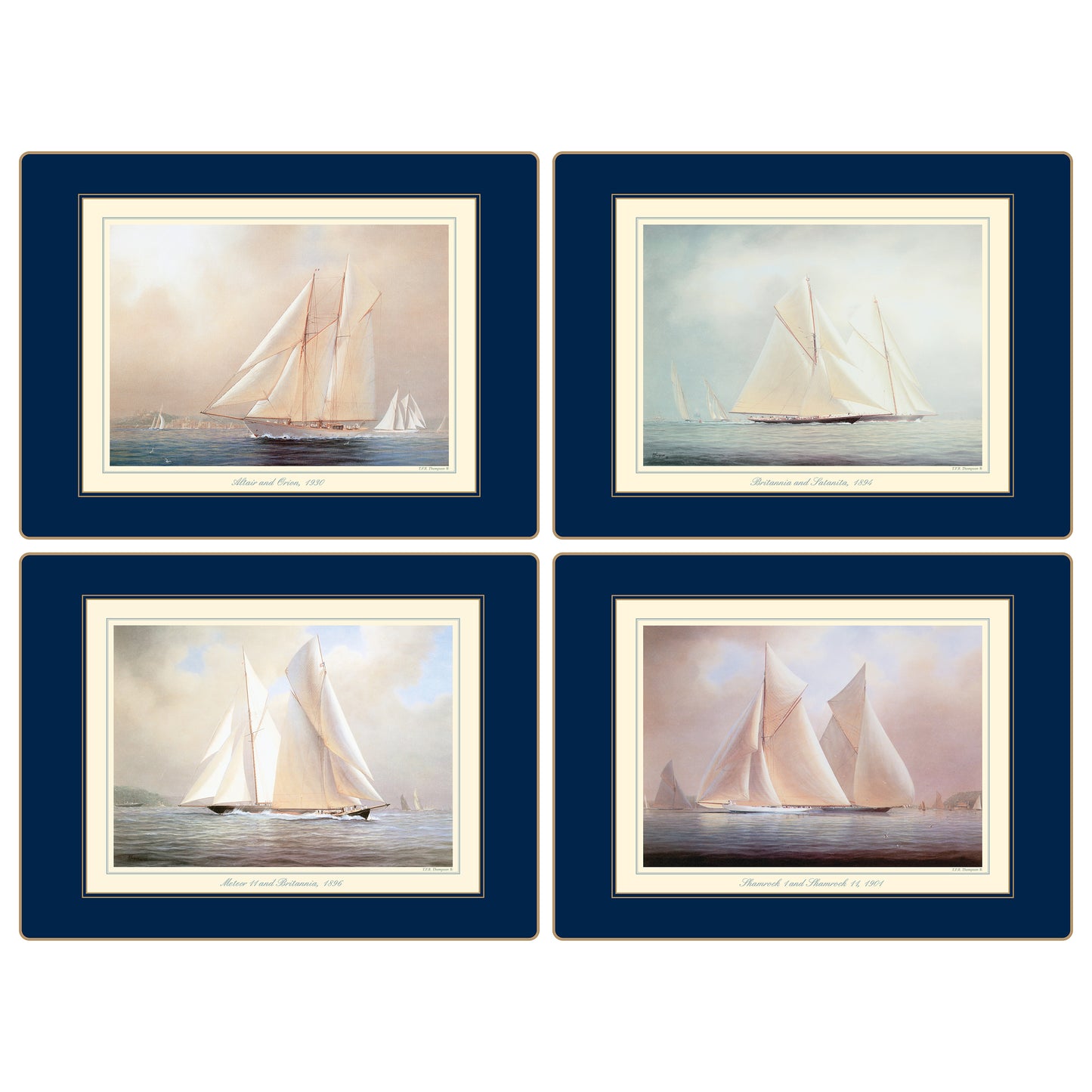 Traditional Continental Placemats Racing Yachts
