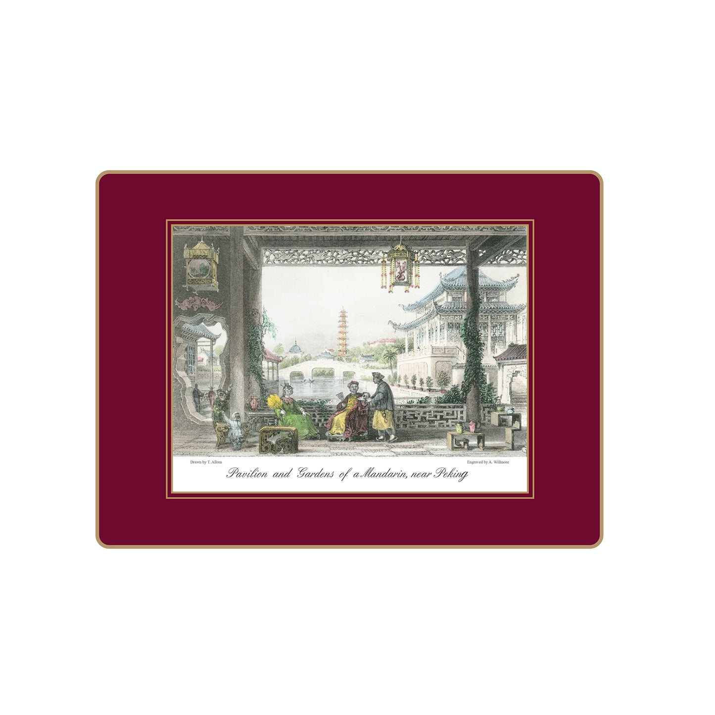 Traditional Placemats Chinese Engravings