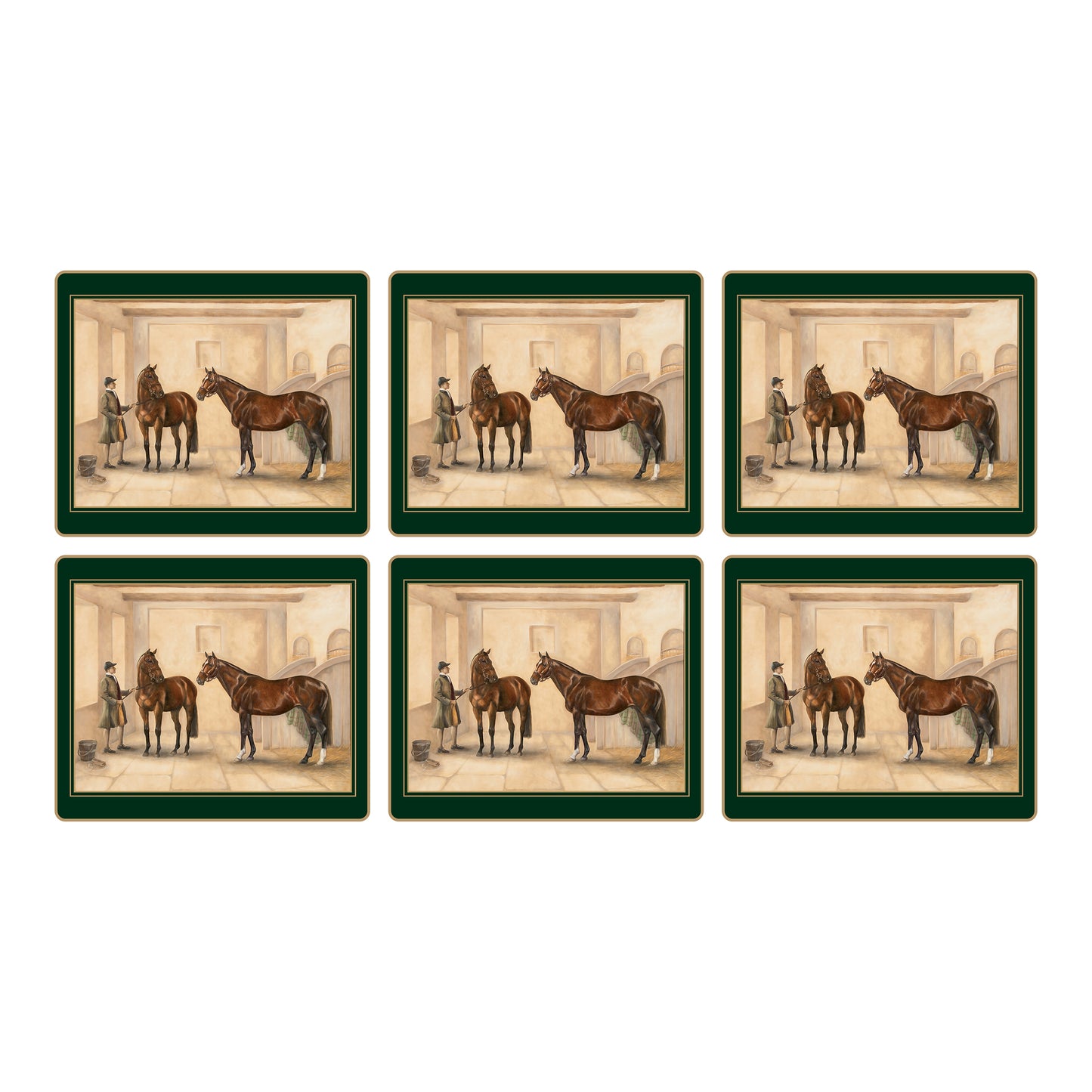 Traditional Tablemats Stable Scene