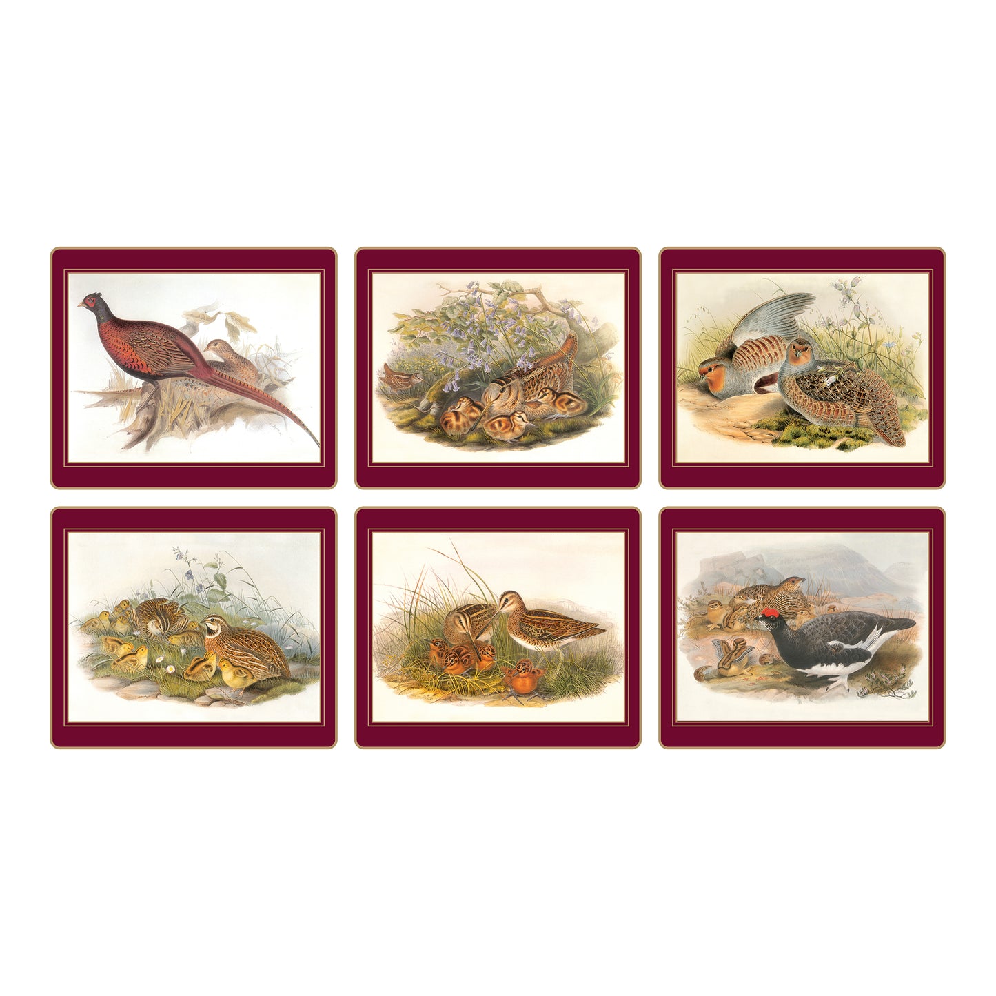 Traditional Tablemats Gould Game Birds