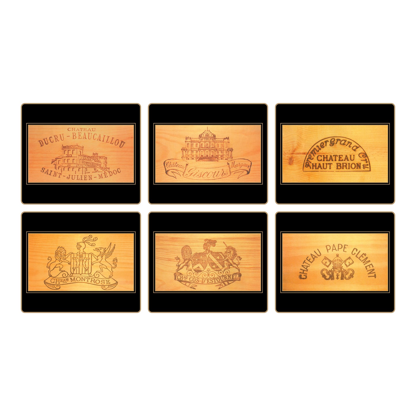 Traditional Tablemats Wine Labels