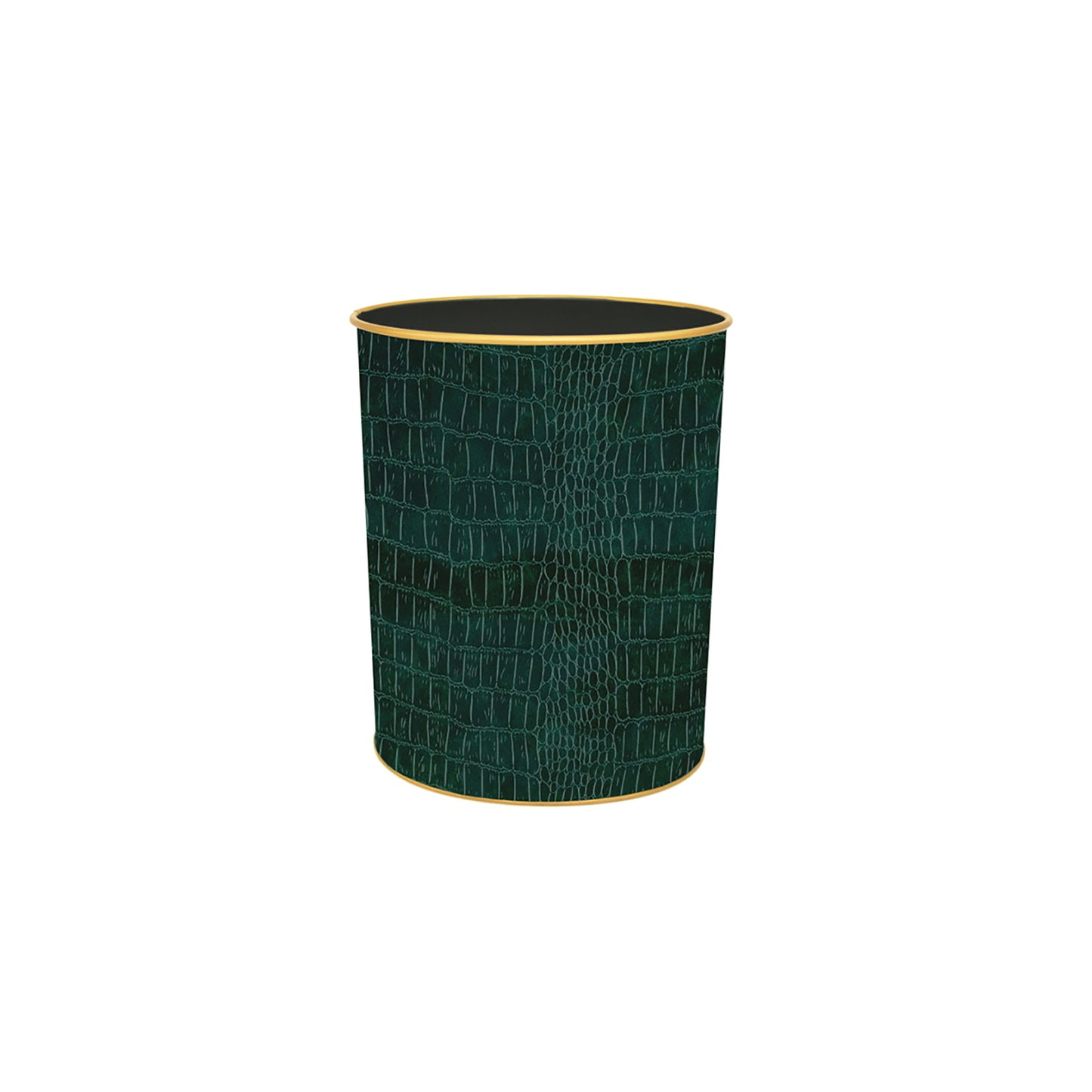 Waste Paper Bin Green Croc