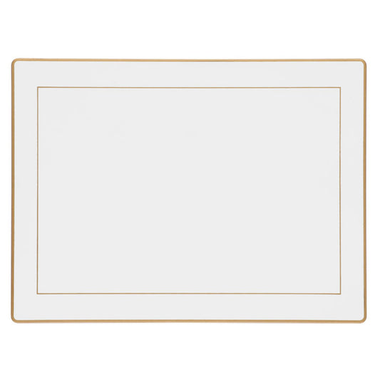 White Screened Continental Placemats