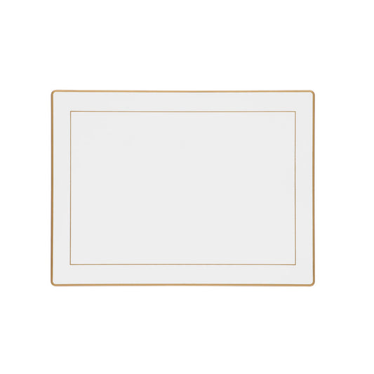 White Screened Placemats