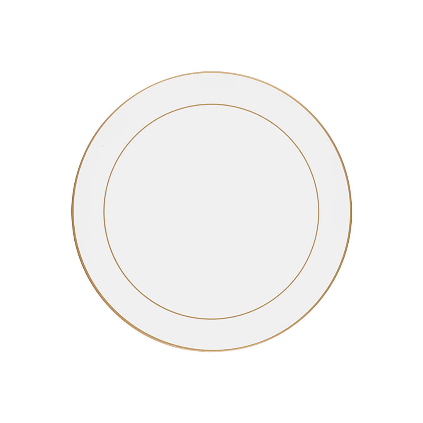 White Screened Round Placemats