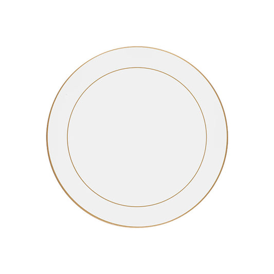 White Screened Round Placemats