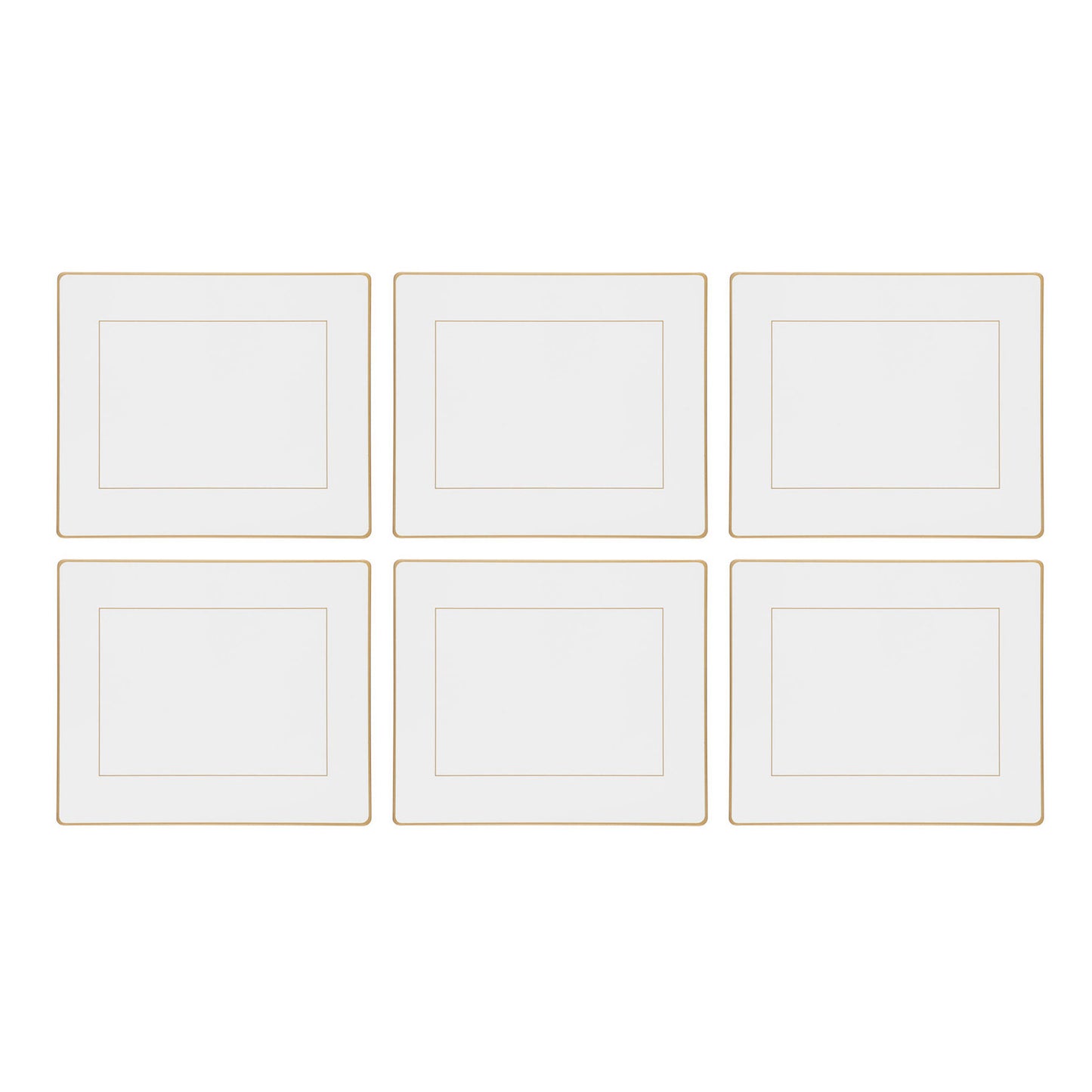 White Screened Tablemats