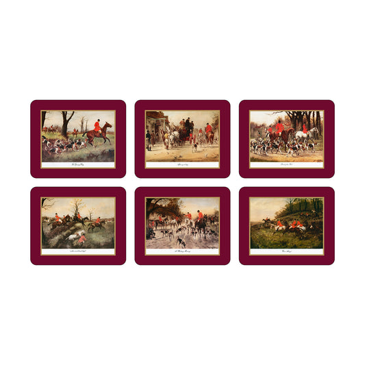 Melamine Coasters Hunting Scenes