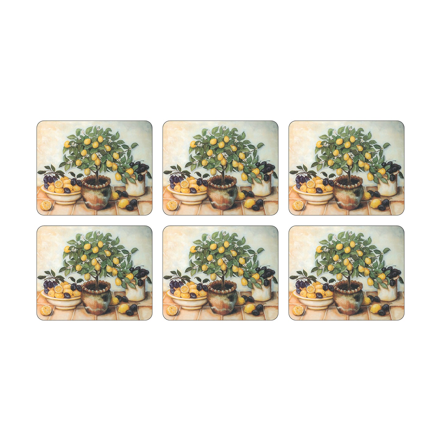 Melamine Coasters Lemon Tree