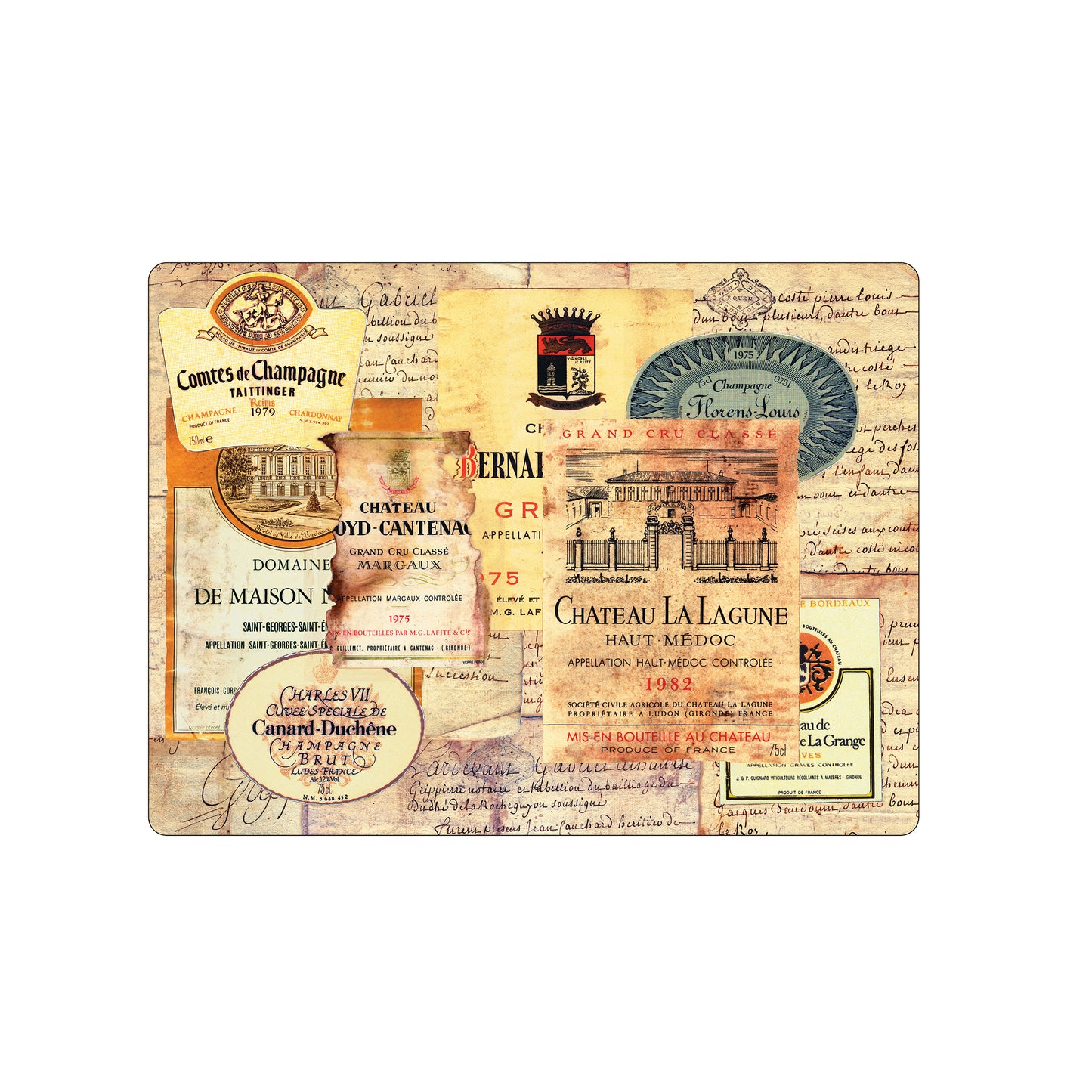 Melamine Placemats Chateau Labels