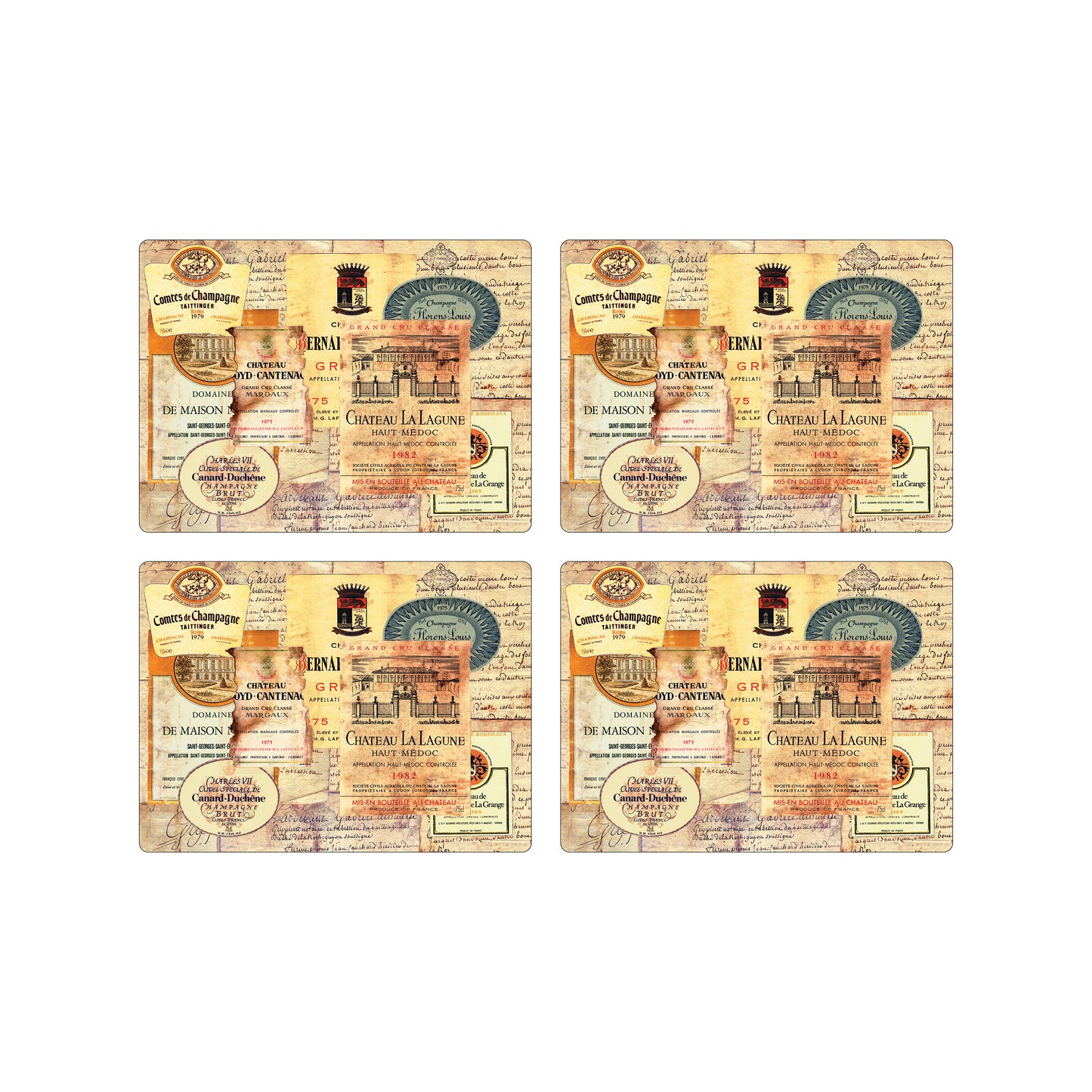 Melamine Placemats Chateau Labels