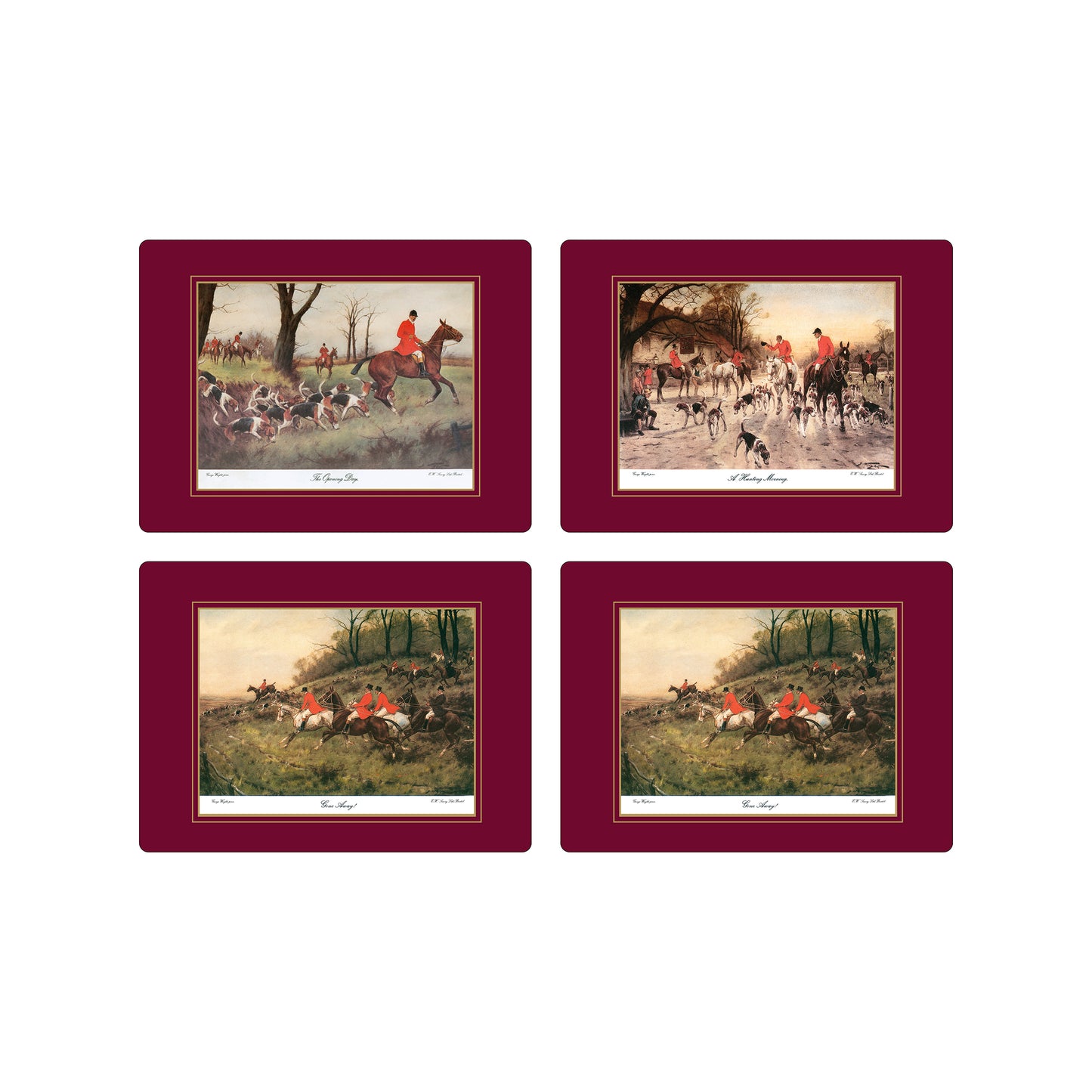 Melamine Placemats Hunting Scenes