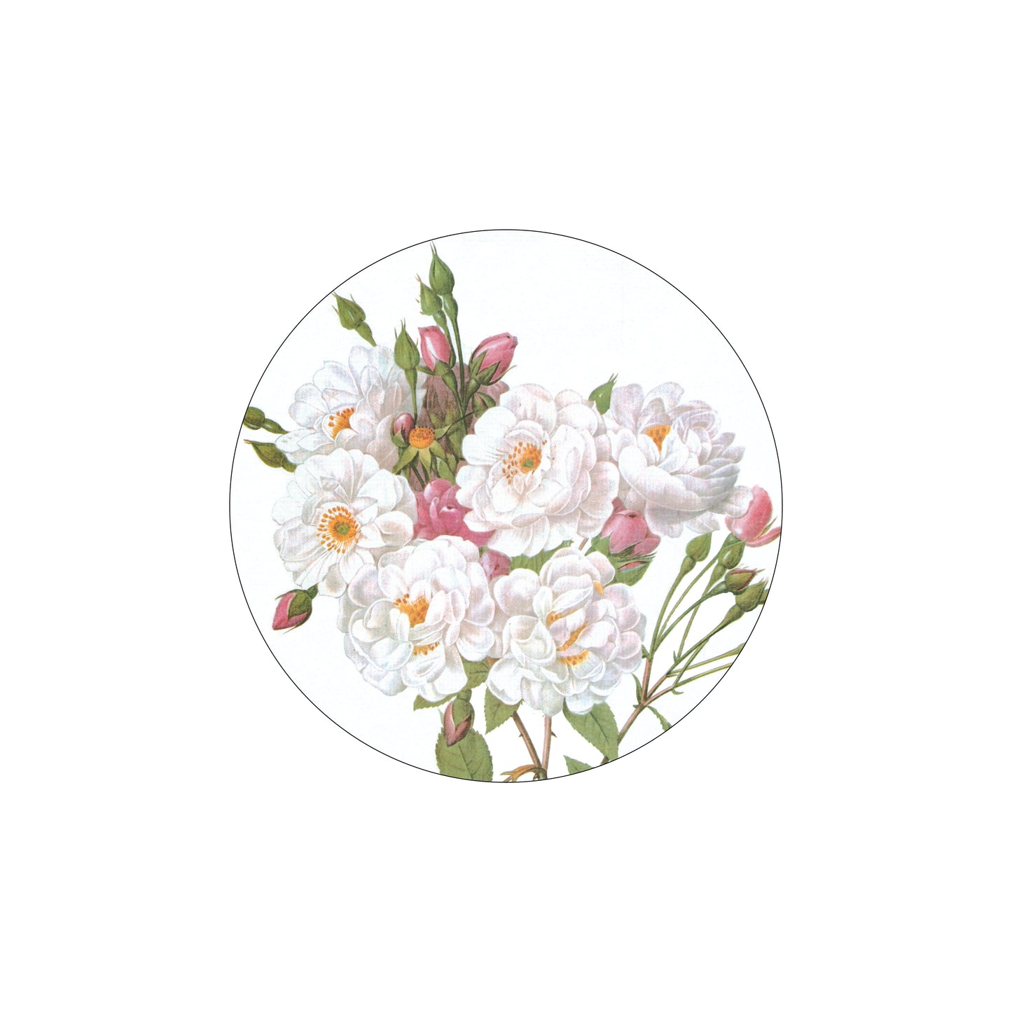 Melamine Round Tablemats Redoute Roses