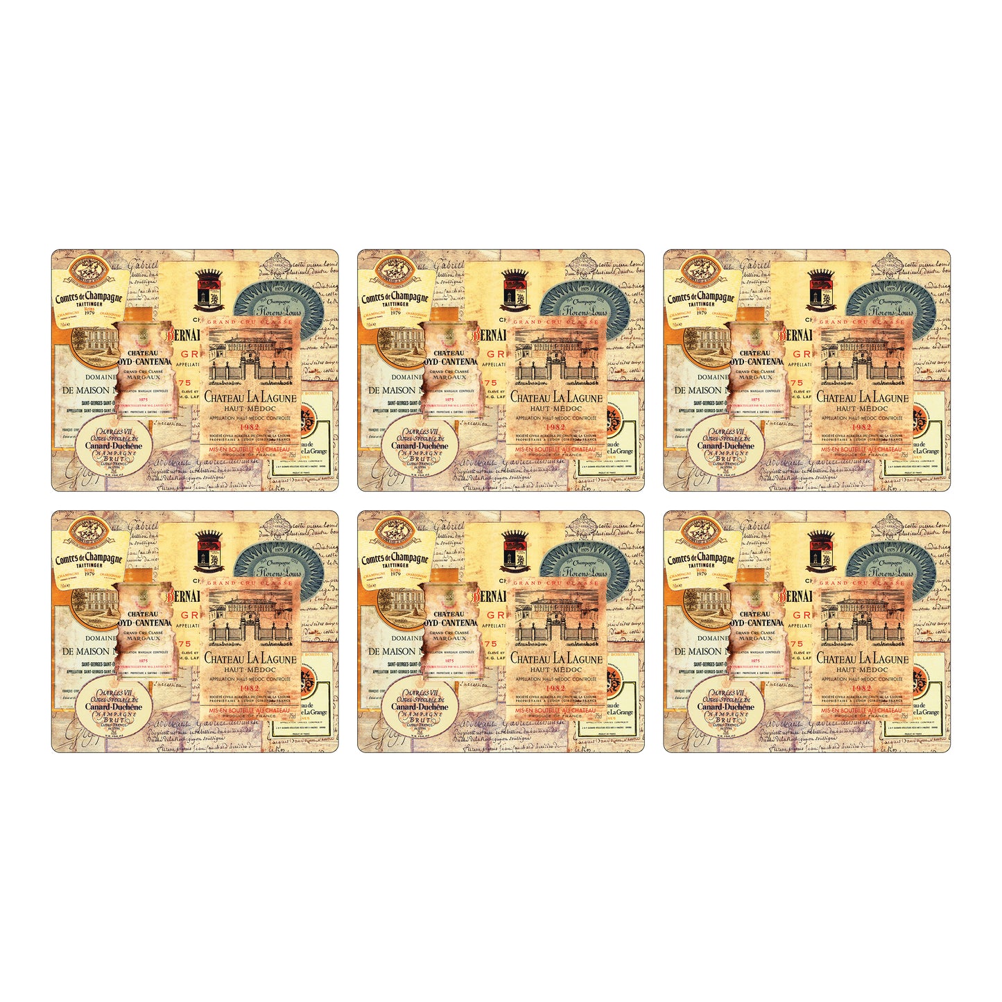 Melamine Tablemats Chateau Labels