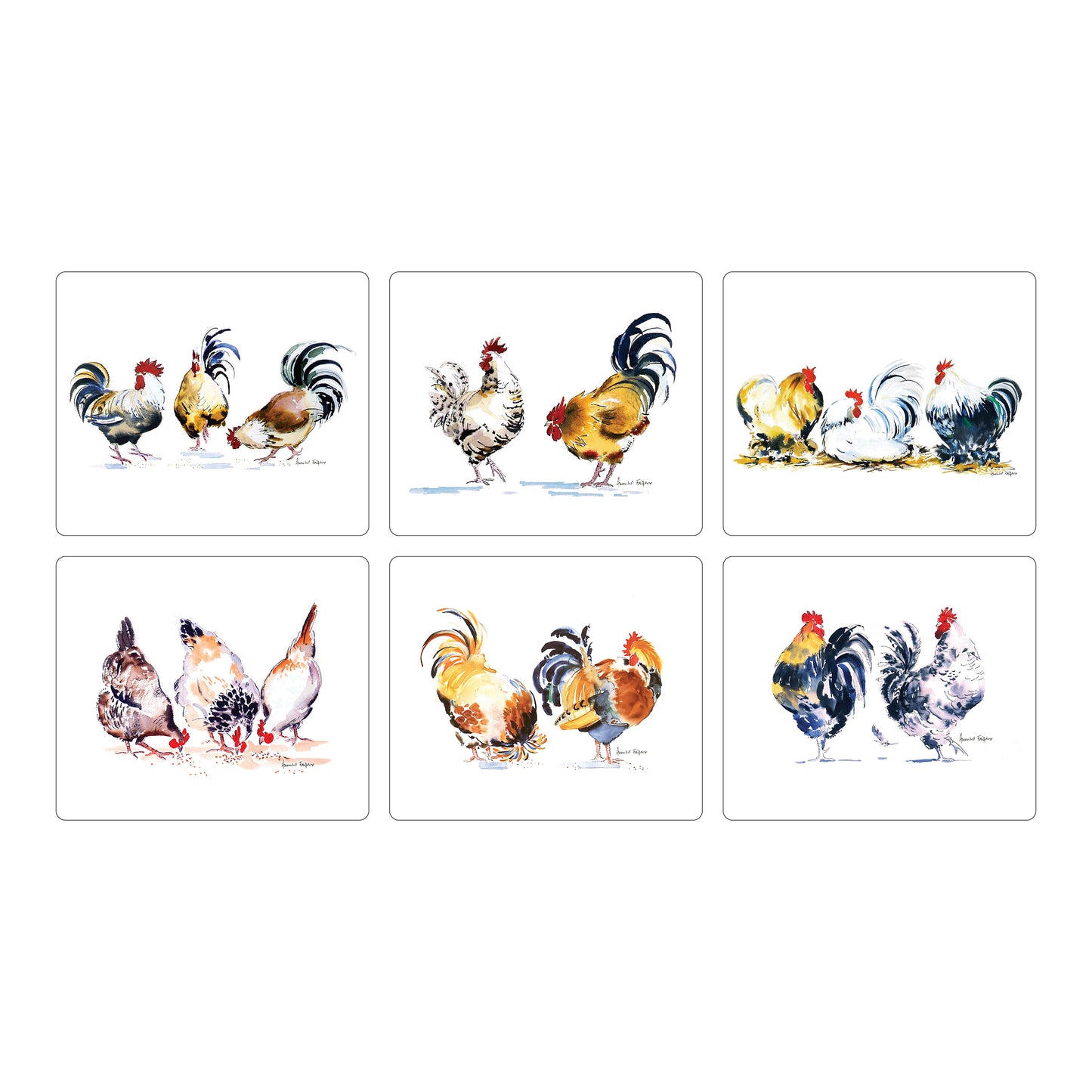 Melamine Tablemats Chicken Groups