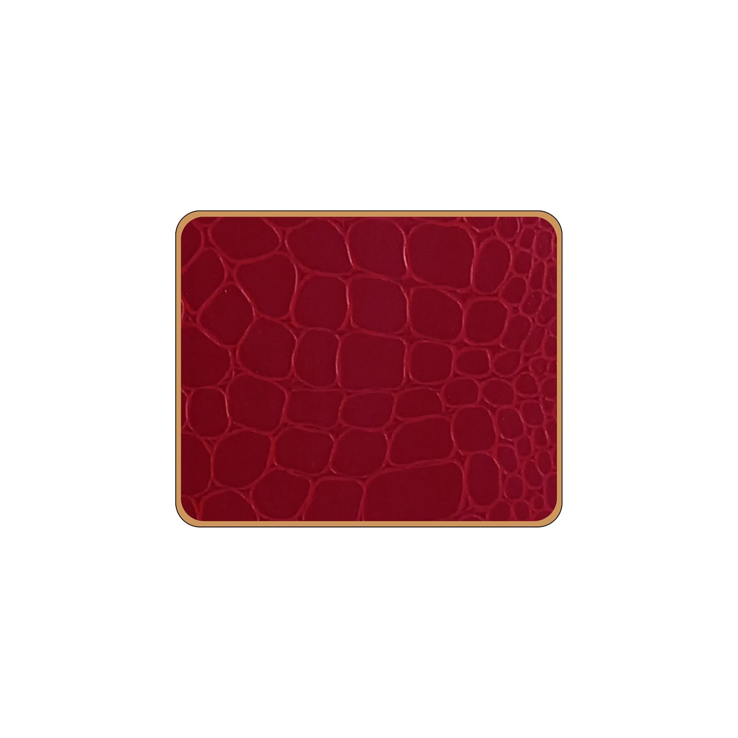 Texture Coasters Croc Burgundy