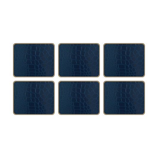 Texture Coasters Croc Blue